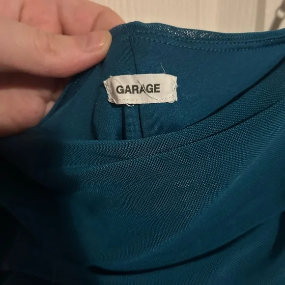 Garage Blue Ruched Mini Dress - Picture 3 of 6